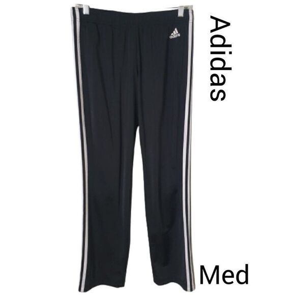 Adidas Women's Black Joggers 3-Stripe Workout Athletic Training Pants Medium - Picture 1 of 6